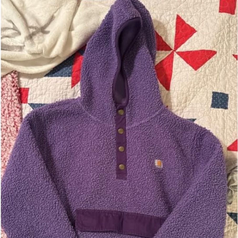 Carhart fuzzy girls pullover.
